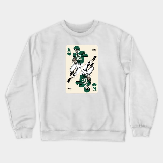 New York Jets King of Hearts Crewneck Sweatshirt by Rad Love